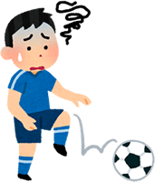 サッカーをする男の子のイラスト